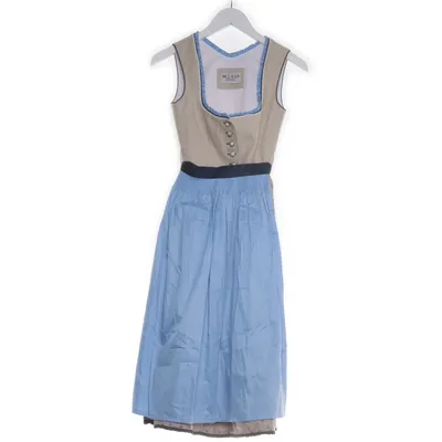 Dirndl (Beige, Blue) from Melega Cotton, Linen, Polyester