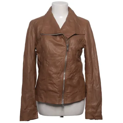 Veste de motard (Marron) de Saki Cuir, Polyester