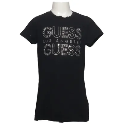 T-shirt (Noir) de Guess Kids Coton, Élasthane