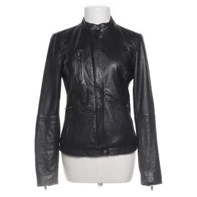 Läderjacka (Svart) från ESPRIT Skinn, Polyester