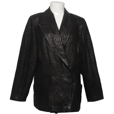 Leather coat (Black) from Echt Leder Leather, Polyester