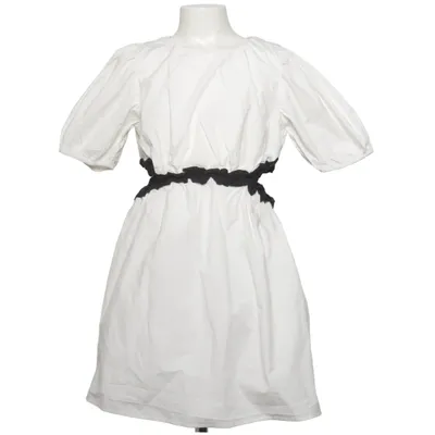 Dress (White, Black) from Zara Cotton