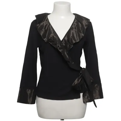 Wrap blouse (Black, Brown) from S.T.I Elastane, Polyester, Viscose