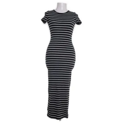 Långklänning (Svart, Vit) från House Bomull, Elastan