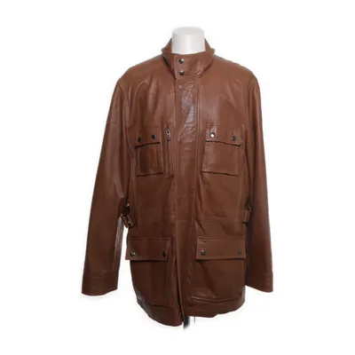 Jacket (Brown) from David Moore Polyester, Leather