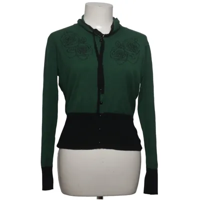 Strickjacke (Grün, Schwarz) von Hell Bunny Elasthan, Polyamid, Viskose