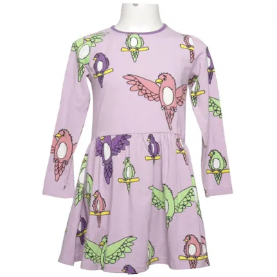 Dress (Purple, Multicolored) from Småfolk Elastane, Organic cotton