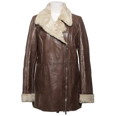 Shearlingjacka (Brun, Beige) från Jilani Collection Skinn, Polyester