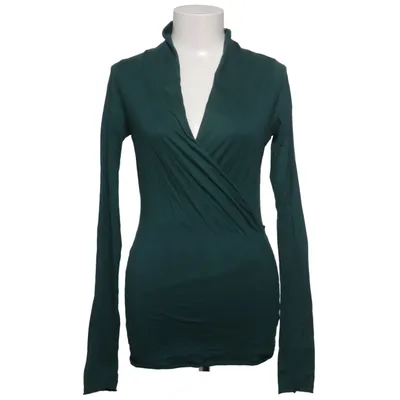 Wrap blouse (Green) from Velvet Cotton, Elastane