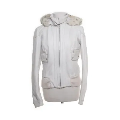 Läderjacka (Vit) från Made in italy Skinn, Viskos
