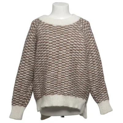 Trui (Wit, Bruin) van Blanche Alpacawol, Polyester