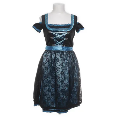 Dirndl (Svart, Blå) Bomull, Polyester