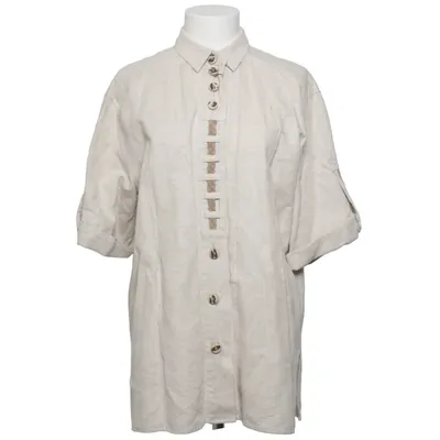 Chemise à manches courtes (Beige) de Meico Coton, Lin