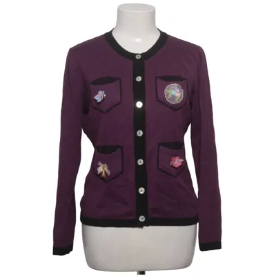 Cardigan (Violet, Noir) de Anna Sui Coton