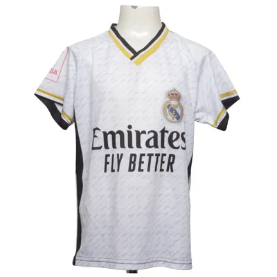 Voetbalshirt (Wit, Zwart, Goud) van Real Madrid