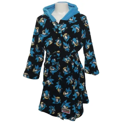 Bathrobe (Black, Blue, Multicolored) from sonic the hedgehog Polyester