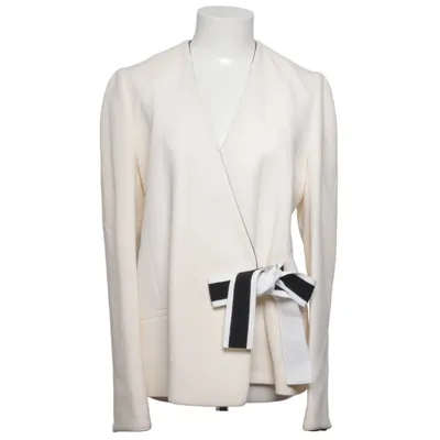 Blazer (Beige, Black) from Victoria Beckham Cotton, Viscose, Wool