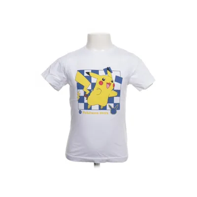 T-shirt (Wit, Blauw, Geel) van Pokémon Katoen, Elastaan