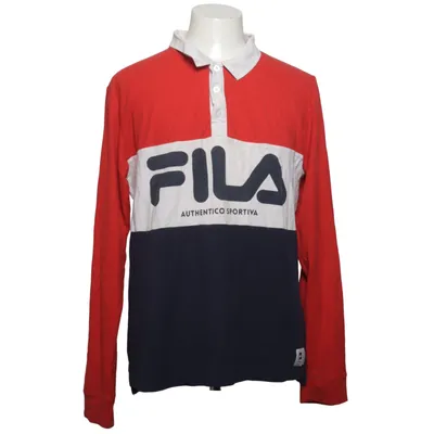 Maillot de rugby (Rouge, Blanc, Bleu) de Fila Coton, Polyester
