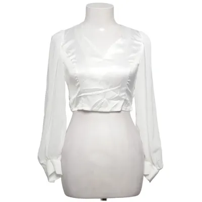 Crop top (Hvid) fra Double Crazy Elastan, Polyester