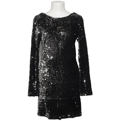 Cocktailklänning (Svart, Silverfärgad) från Voyelles Polyester