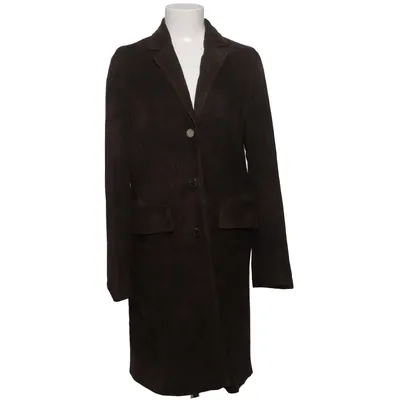 Leather coat (Brown) from Apostrophe Leather, Silk, Viscose
