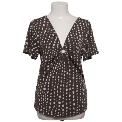 Top (Bruin, Wit) van Claudia Sträter Elastaan, Viscose