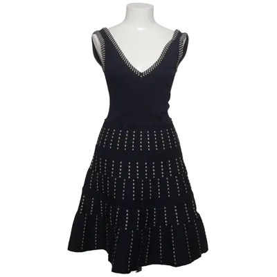 Jurk (Blauw, Wit) van Sandro Elastaan, Metallvezel, Polyamide, Viscose