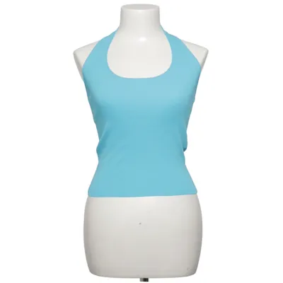 Haltertop (Blauw) van Mango Polyamide, Polyester