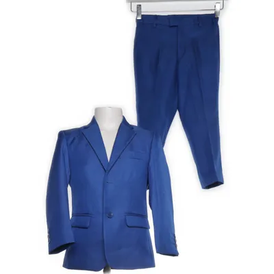 Suit (Blue) from Weiqihan Polyester, Wool, Viscose