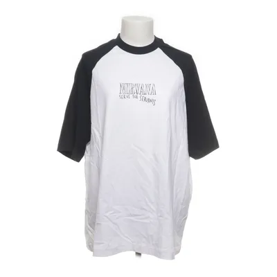 Baseballtröja (Vit, Svart) från Nirvana Bomull, Elastan