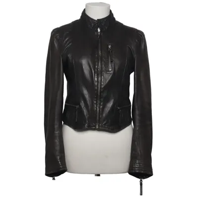 Leren jack (Zwart) van MDK Katoen, Leer, Polyester