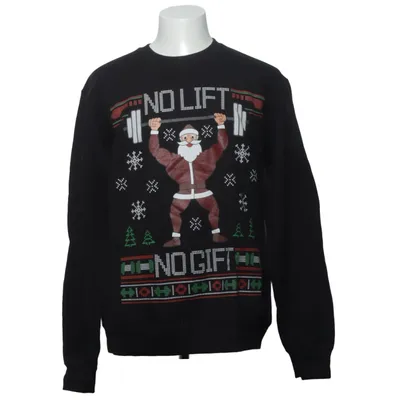 Kersttrui (Zwart, Meerkleurig) van Port & Company Katoen, Polyester