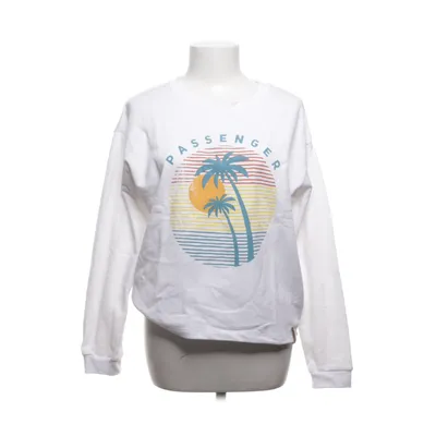 Collegetröja (Vit, Flerfärgad) från Passenger Ekologisk bomull, Återvunnen bomull
