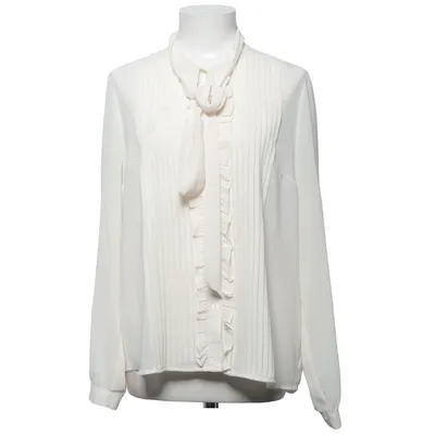 Pussy bow blouse (White) from Monki