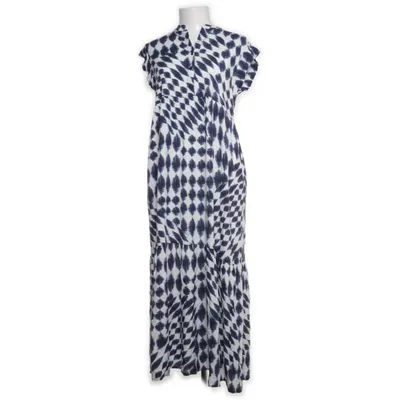 Robe longue (Bleu, Blanc) de Vlt's by Valentina's Viscose