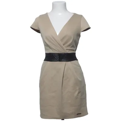 Jurk (Beige, Zwart) van Favori Elastaan, Polyester, Viscose