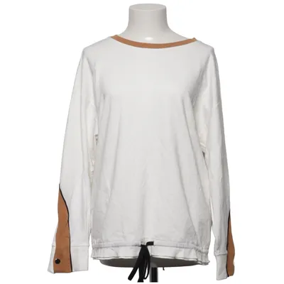 Collegetröja (Vit, Brun) från Twinset U&B Bomull, Elastan, Polyamid, Viskos