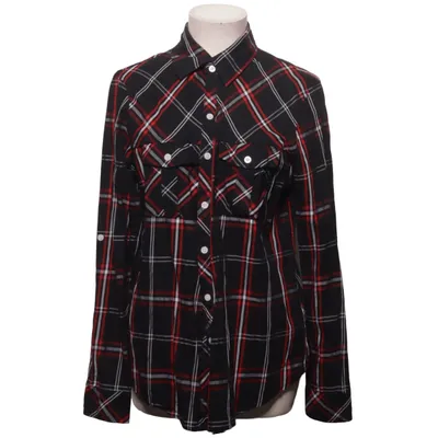 Flannel skjorte (Sort, Rød, Hvid) fra River Flower Bomuld, Polyester