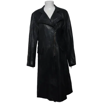 Læderfrakke (Sort) fra Ril's Læder, Polyester, Viscose