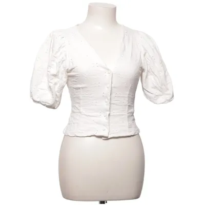 Top (Wit) van H&M Katoen, Elastaan