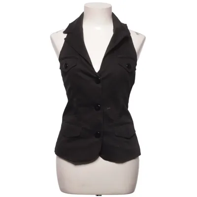 Gilet (Zwart) van Amisu Katoen, Elastaan