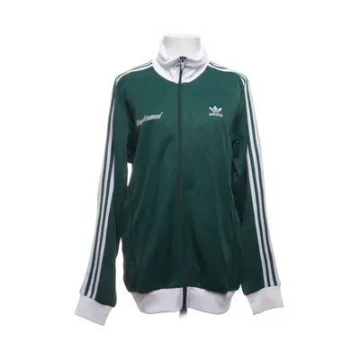 Träningsjacka (Grön, Vit) från Adidas Bomull, Elastan, Polyester