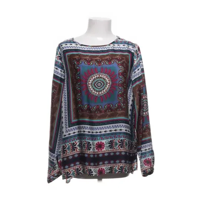 Blus (Blå, Brun, Flerfärgad) från Milano Italy Polyester, Silke