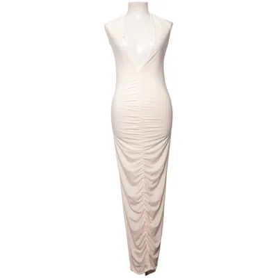 Robe dos-nu (Blanc) de Ego Élasthane, Polyester