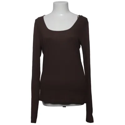 Langærmet t-shirt (Brun) fra Lindex Elastan, Viscose