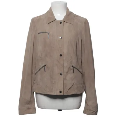 Bikerjacka (Beige) från ESPRIT Collection Acetat, Skinn