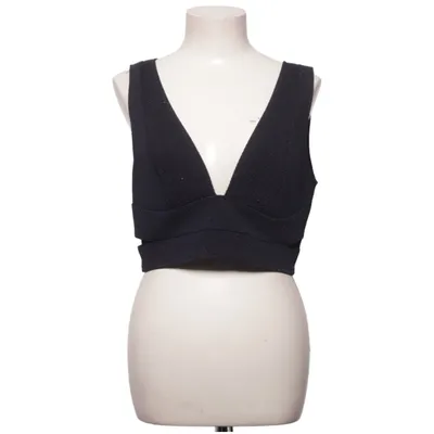 Crop top (Noir) de NLY One Élasthane, Fibre métallique, Polyester