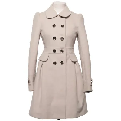 Frakke (Beige) fra Karen Millen Kashmir, Polyamid, Viscose, Uld