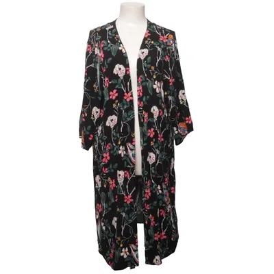 Dressing gown (Black, Multicolored) from Zizzi Viscose